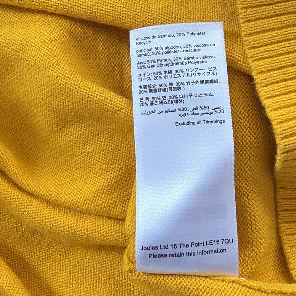 Joules Mustard Sweater with Dog Motif - Picture 16 of 16